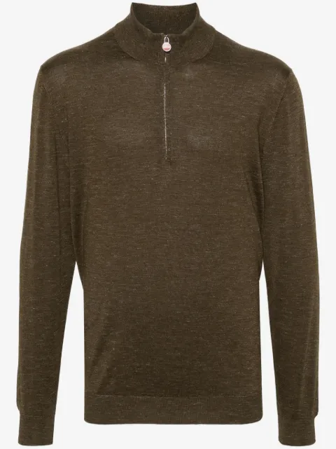 Kiton high-neck mélange-effect jumper