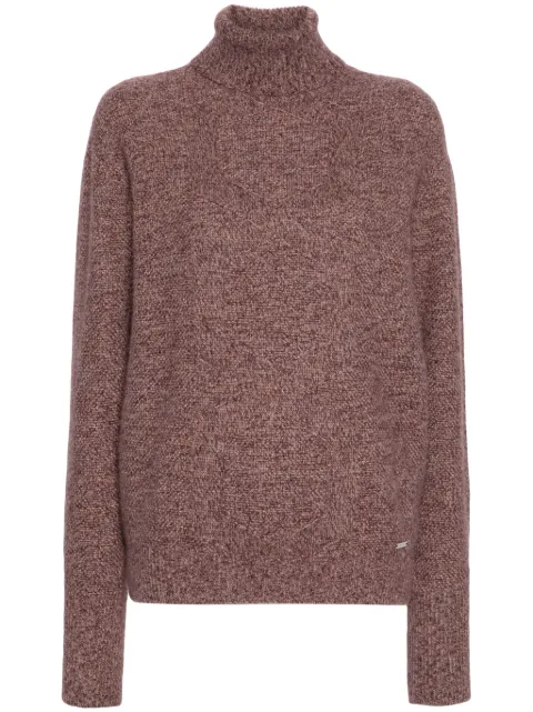 Kiton roll-neck speckle-knit jumper