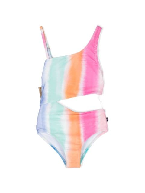 Molo abstract-pattern print cut-out swimsuit 