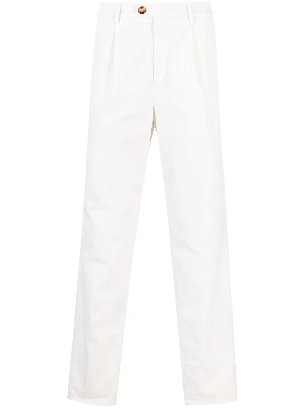 Brunello Cucinelli tapered-leg cotton chinos Wit