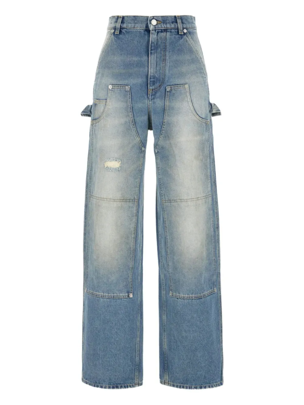 Moschino Moschino Halbhohe Wide-Leg-Jeans - Blau