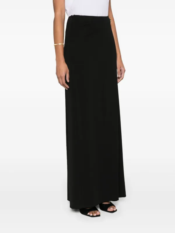 Moschino padlock-detail Asymmetric Maxi Skirt | Black