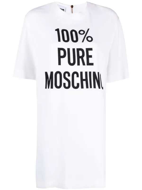 Moschino Logo-print Crepe Minidress in White