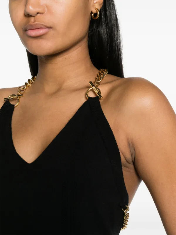 Moschino chain-link Virgin Wool Top | Black | FARFETCH