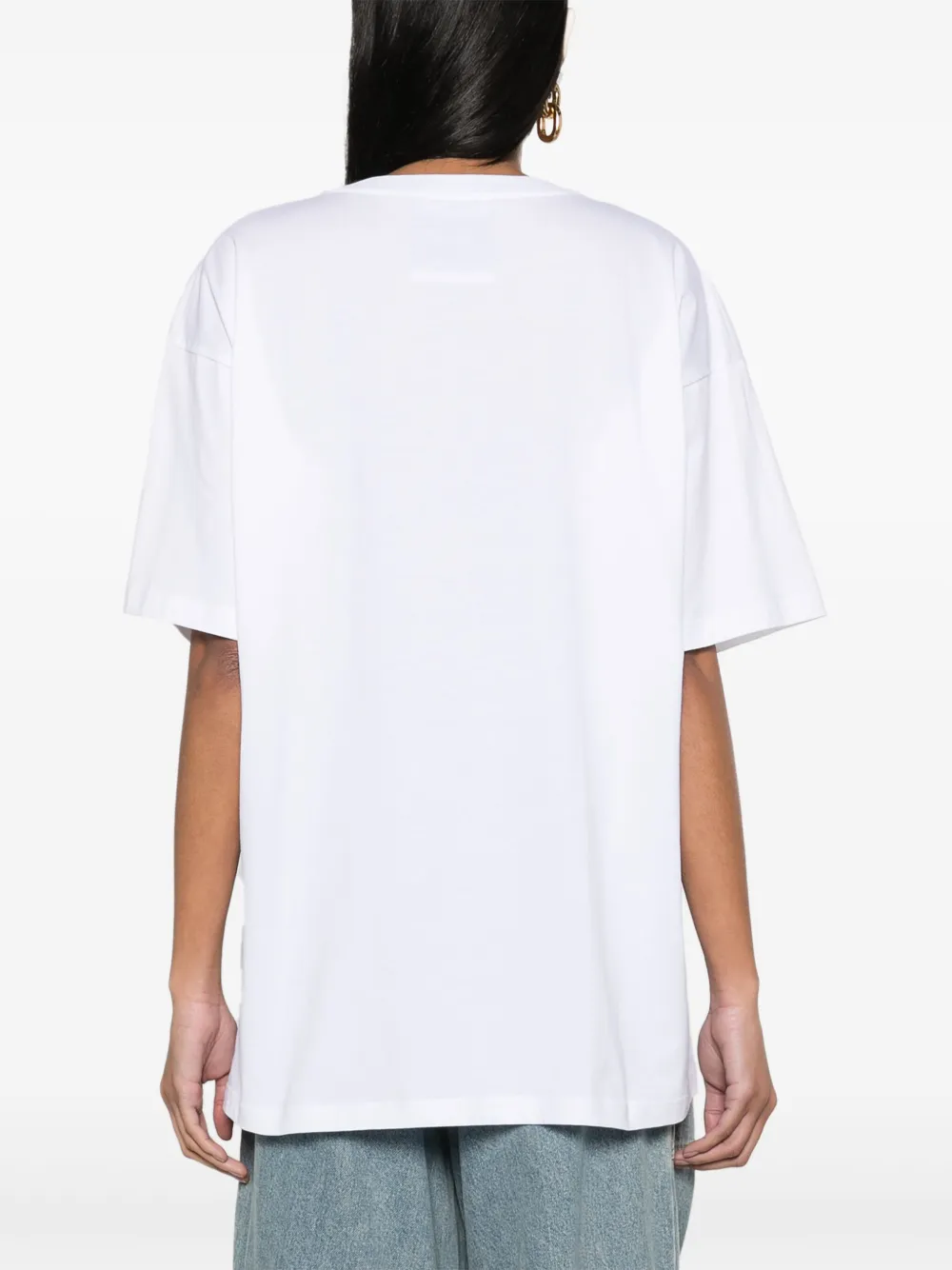 Moschino T-shirt met logopatch Wit