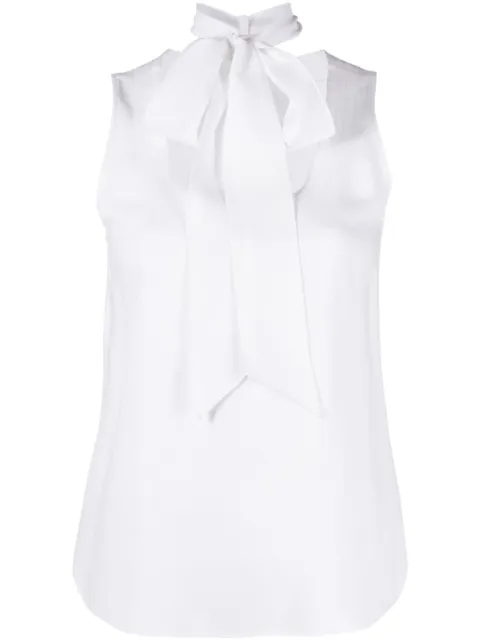 Moschino bow-detail sleeveless blouse