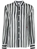 Moschino striped cotton-blend shirt - Black