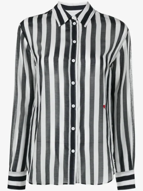 Moschino camisa con rayas estampadas