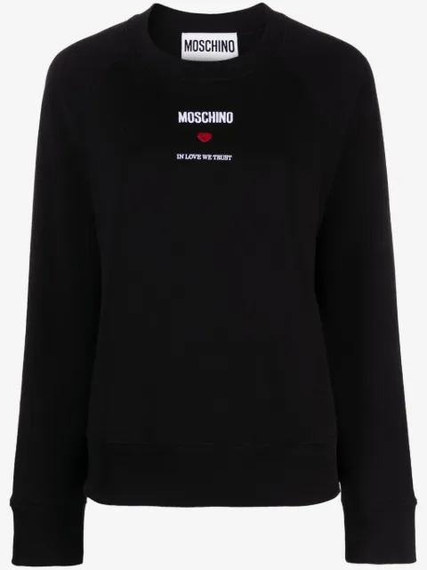 Moschino sudadera con logo bordado