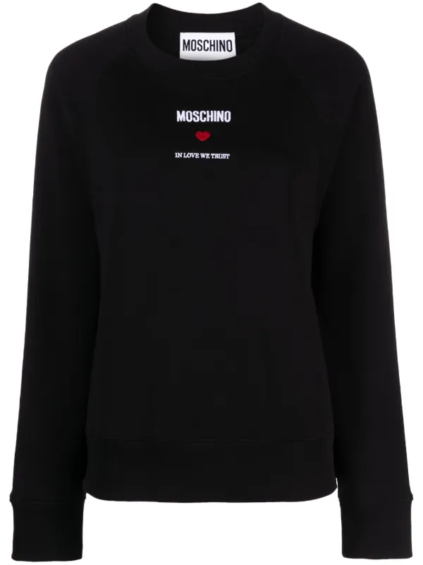 【関税込み】Moschino ブラック ロゴ スウェットシャツ Moschino ロゴ スウェットシャツ | ブラック | FARFETCH JP