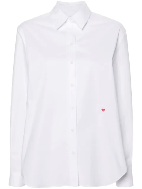 Moschino heart-embroidered shirt