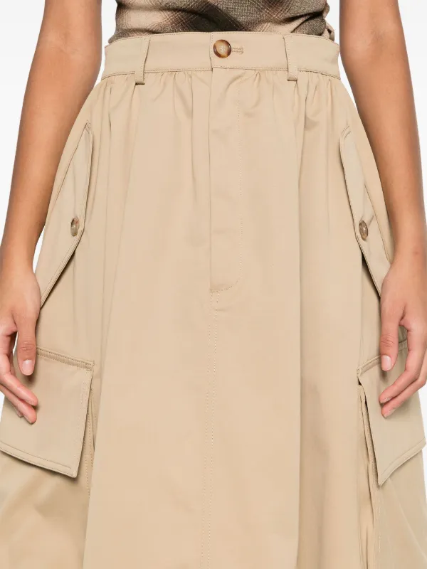 スカート MOSCHINO Women Skirts 010405170081 Beige Moschino Cotton Cargo Skirt | Neutrals | FARFETCH