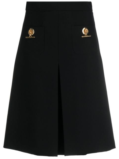 Moschino falda midi con diseño acampanado y pliegues