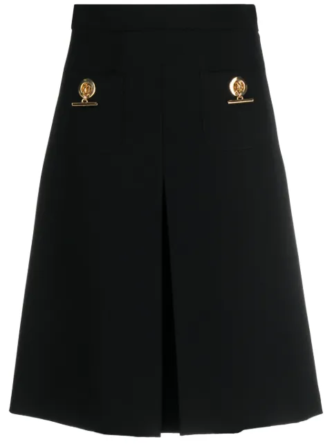 Moschino pleated A-line midi skirt