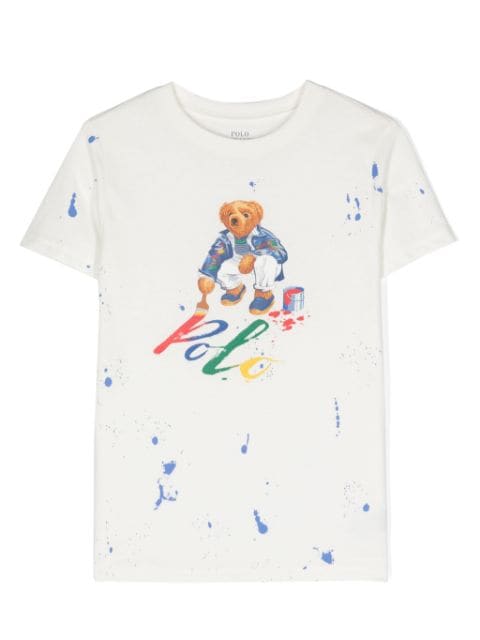 Ralph Lauren Kids t-shirt en coton à motif Teddy Bear 