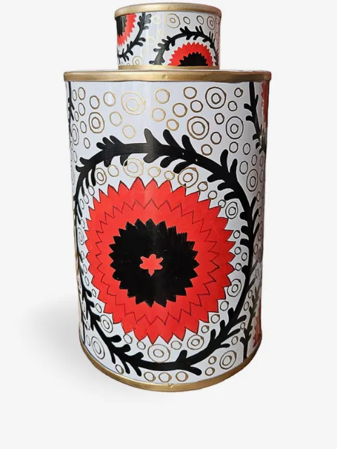 Les-Ottomans geometric-print cylindrical vase (25cm)