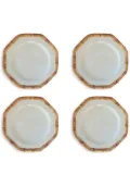 Les-Ottomans Bamboo ceramic dessert plates (set of four) - White