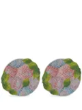 Les-Ottomans Ortensie ceramic dinner plates (set of two) - Pink