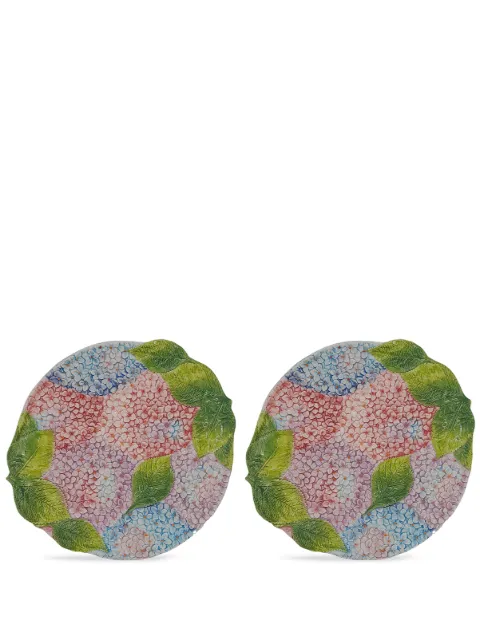 Les-Ottomans juego de dos platos Ortensie