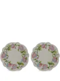 Les-Ottomans Ortensie ceramic presentation plates (set of two) - White