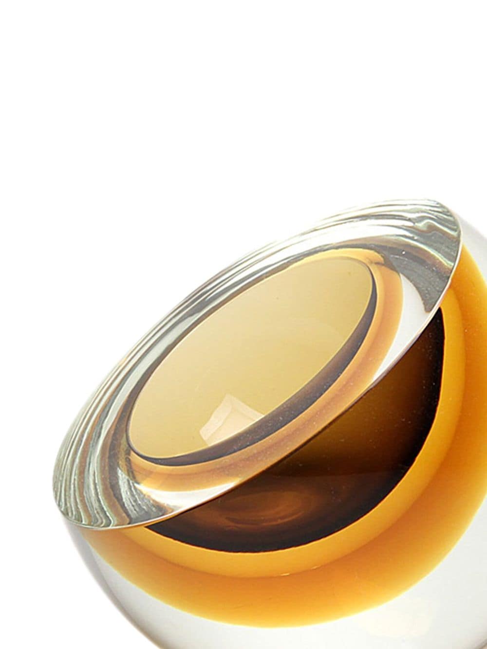 Shop Gardeco Bowl Drop Murano Glass Sculpture In Yellow