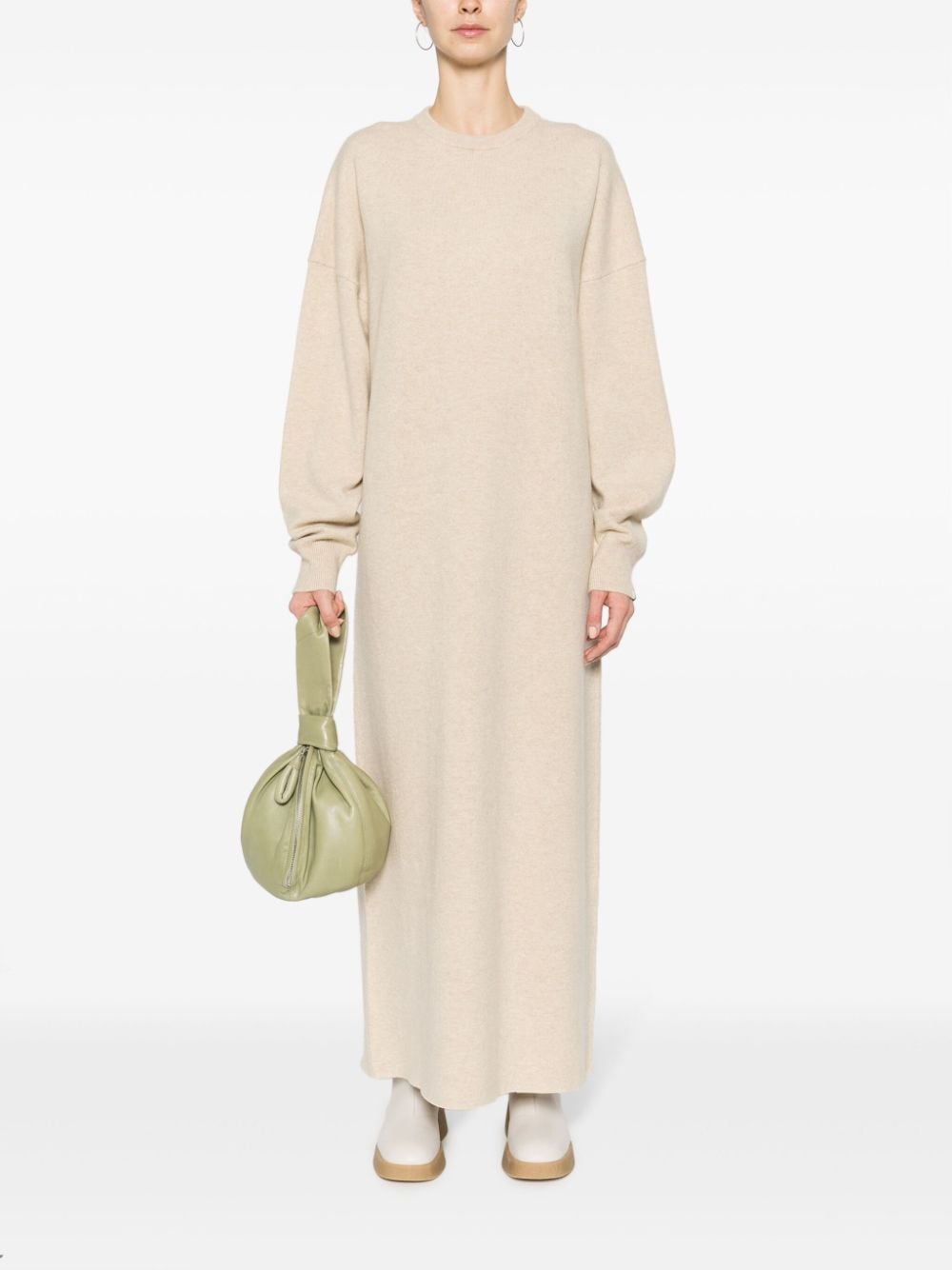Shop Extreme Cashmere No 106 Knitted Dress In Neutrals