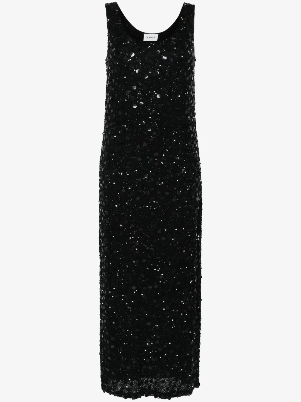 P.A.R.O.S.H. sequinned sleeveless midi dress | Black | Image 1