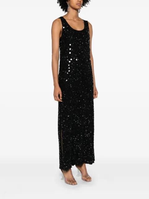 P.A.R.O.S.H. sequinned sleeveless midi dress GALASSIAD721940 - 2