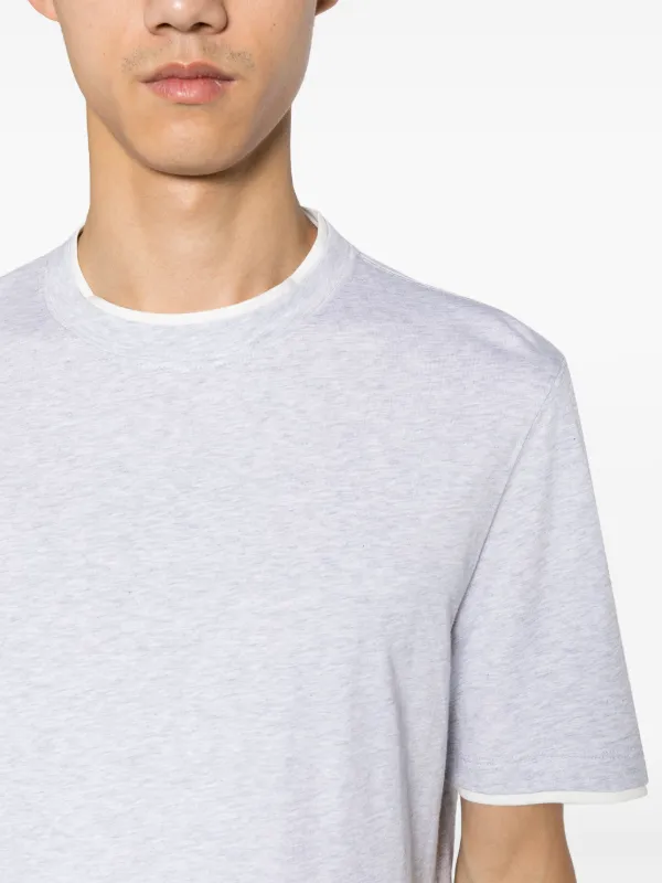 Brunello Cucinelli レイヤードスタイル Tシャツ | グレー | FARFETCH JP