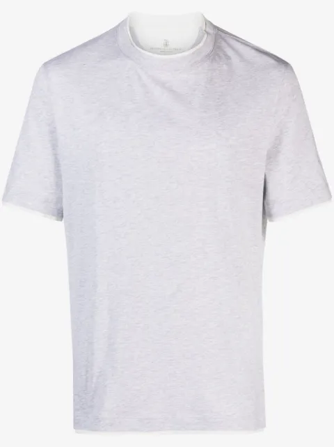 Brunello Cucinelli layered-effect cotton T-shirt