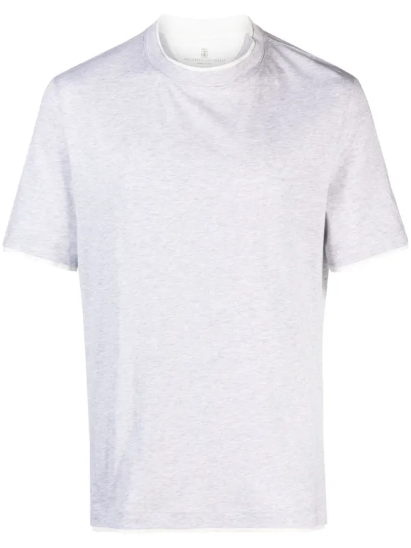 Brunello Cucinelli レイヤードスタイル Tシャツ | グレー | FARFETCH JP