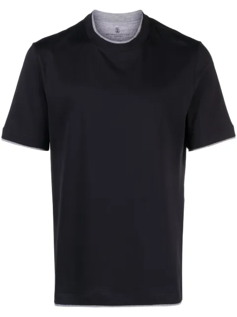 Brunello Cucinelli playera con efecto de capas 