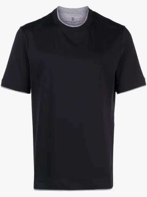 Brunello Cucinelli layered-effect cotton T-shirt