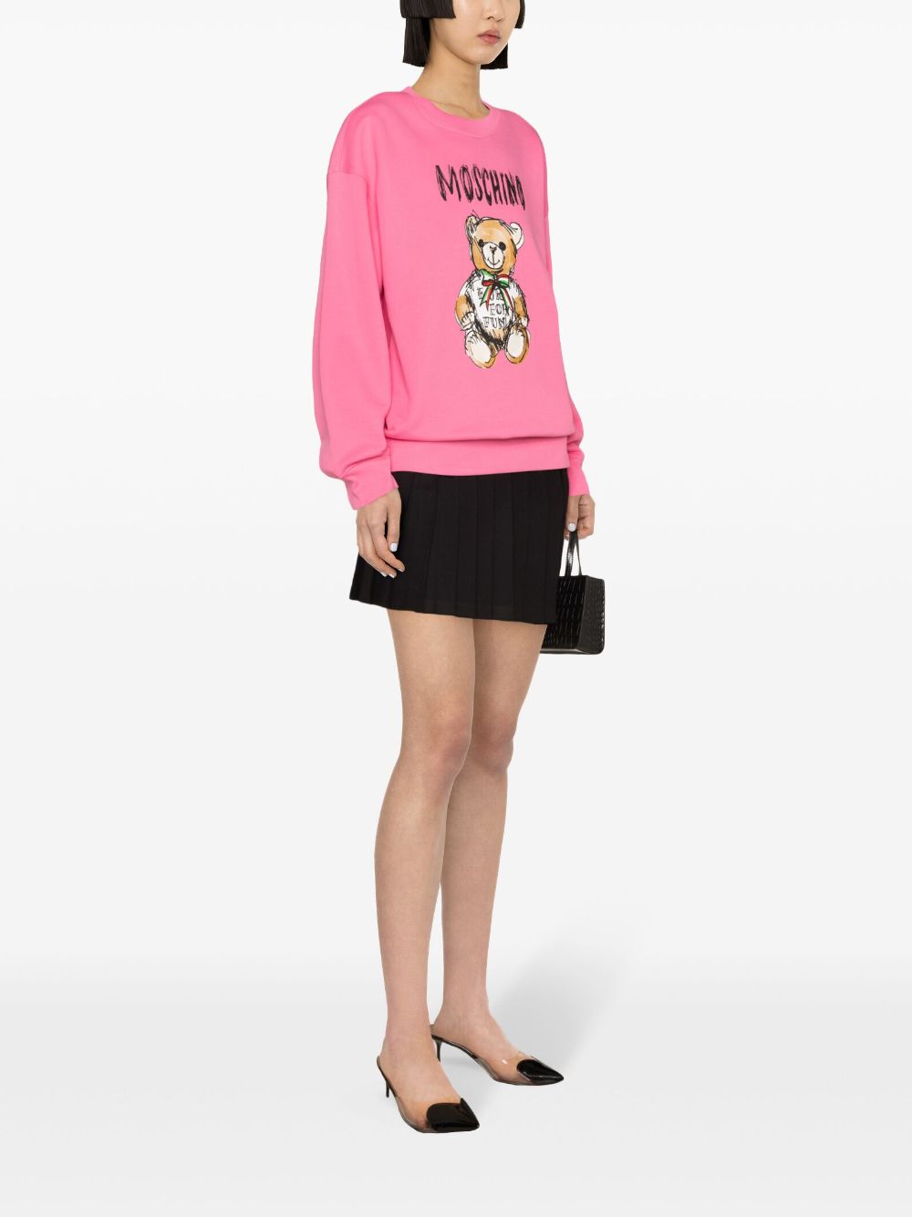 Moschino Sweater met teddybeerprint Roze