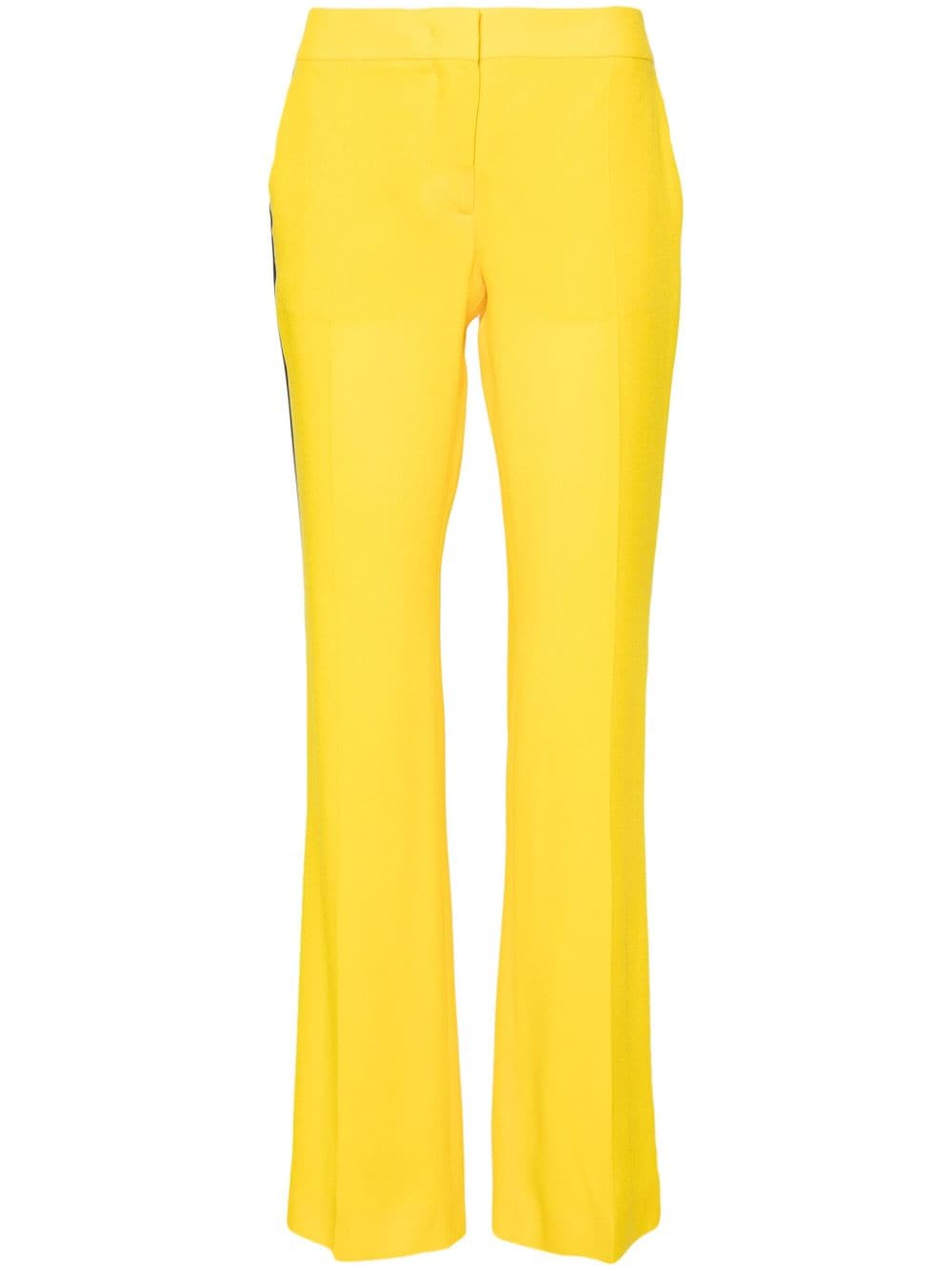 Shop Moschino Straight-leg Tailored Trousers In 黄色
