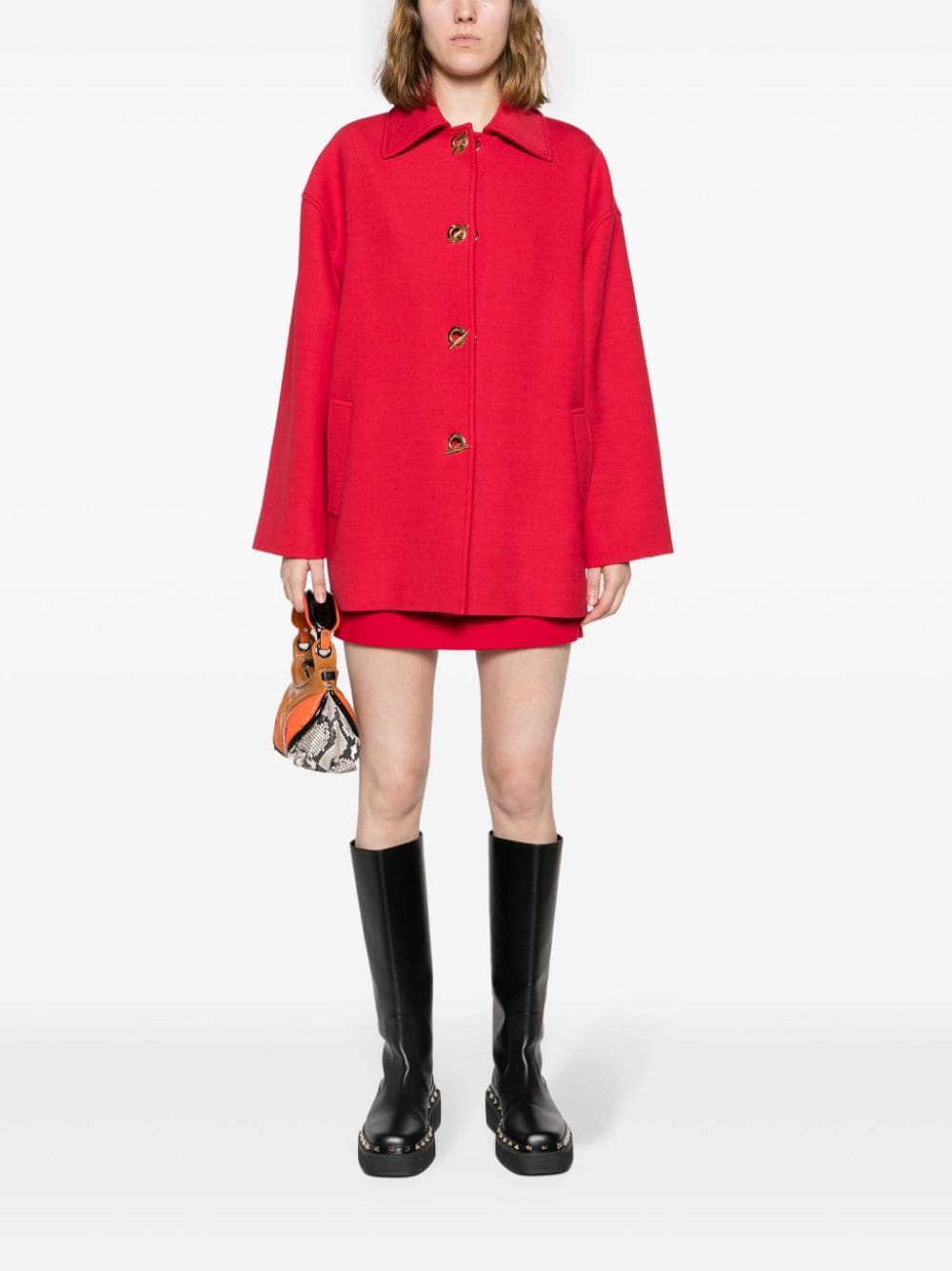 Moschino Houtje-touwtje shirtjack - Rood