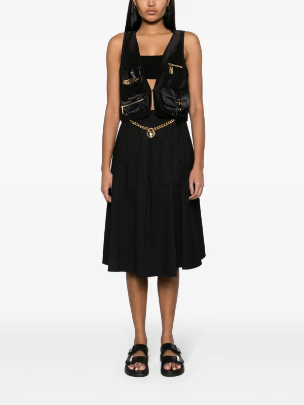 Moschino ハートチャーム ミディスカート | ブラック | FARFETCH JP
