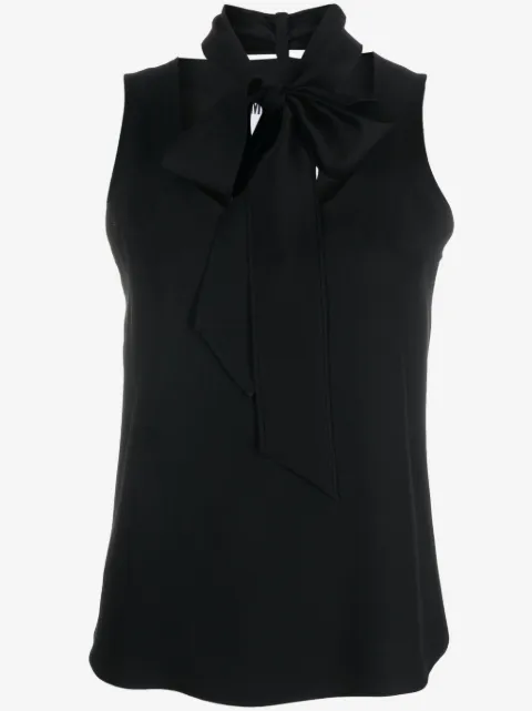 Moschino bow-detail sleeveless blouse