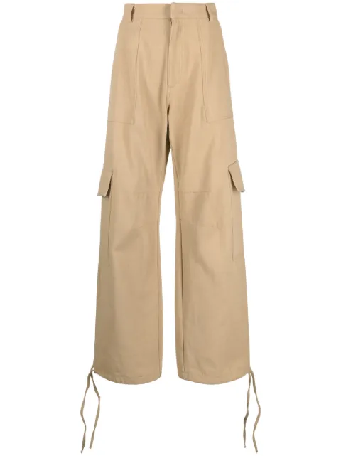 Moschino logo-embroidered cargo palazzo pants