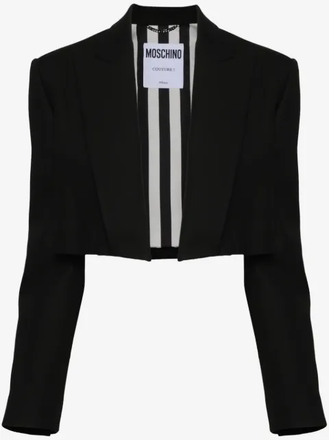 Moschino blazer corto con diseño abierto