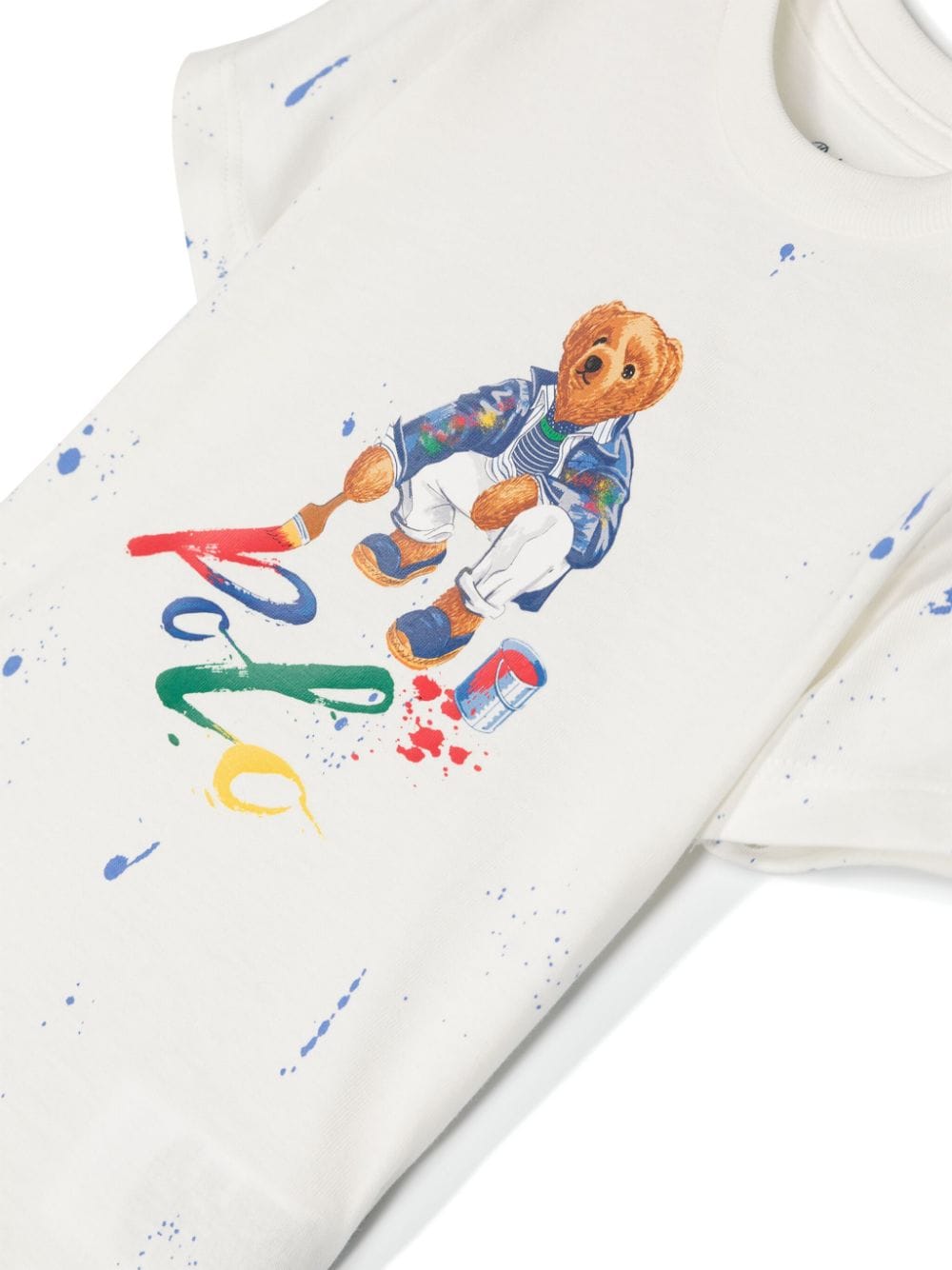 Shop Ralph Lauren Teddy Bear Cotton T-shirt In White