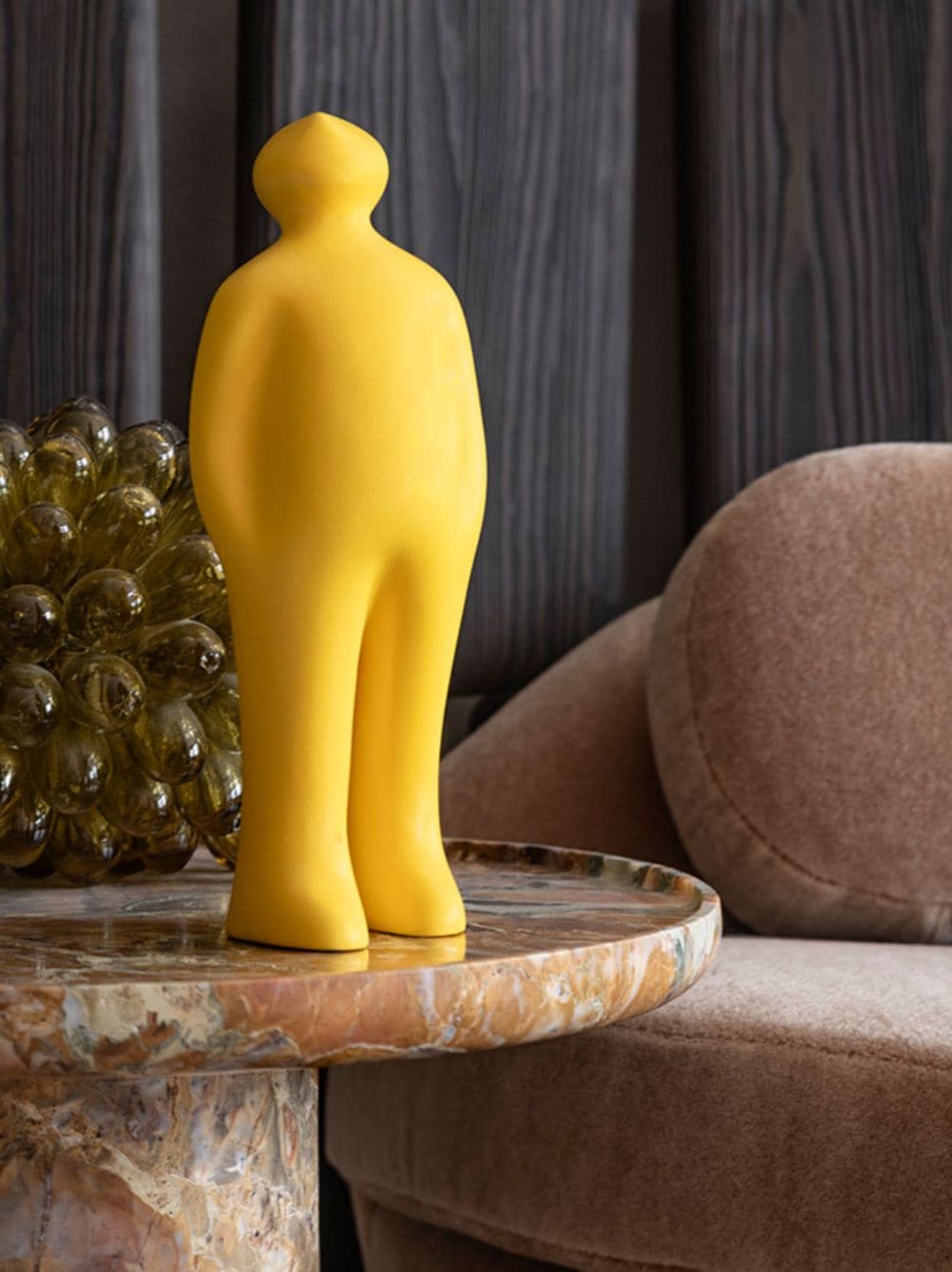 Shop Gardeco Large The Visitor Ceramic Figurine In Yellow