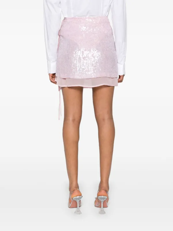 ミニスカート PAROSH Women Mini Skirts D620654PL P PAROS 037 GREY P.A.R.O.S.H. Gabriel Sequinned Miniskirt | Pink | FARFETCH