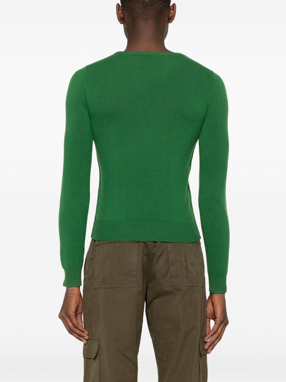 Shop Extreme Cashmere N°41 Body Crew Neck Jumper In Green