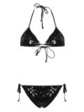 P.A.R.O.S.H. sequinned bikini set - Black