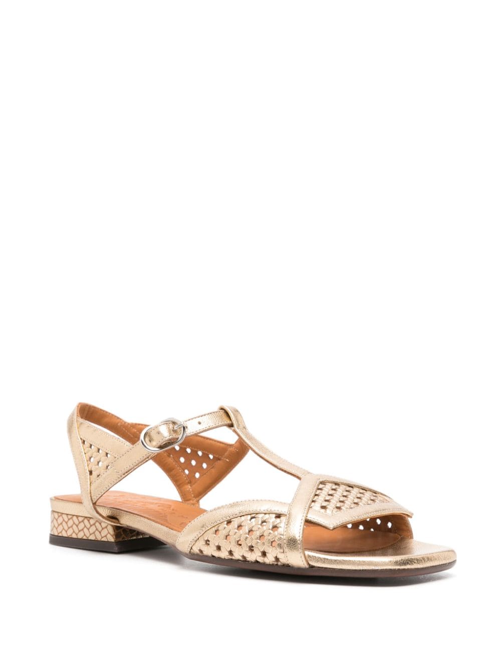 Shop Chie Mihara Tencha Caged Leather Sandals In Gold