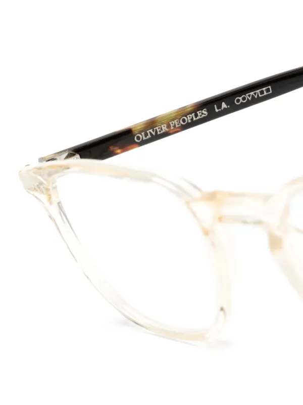 Oliver Peoples Nev square frame Glasses Brown FARFETCH UK