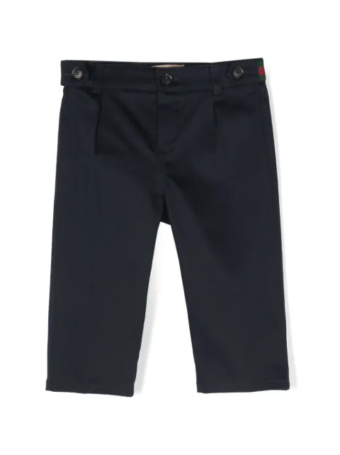 Gucci Kids Web-stripe cotton-blend trousers