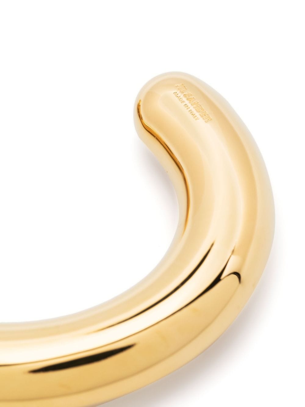 Shop Jil Sander Polished-finish Cuff Bracelet In Gold