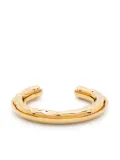 Jil Sander polished-finish cuff bracelet - Yellow